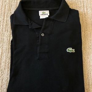 Long sleeve Lacoste black polo